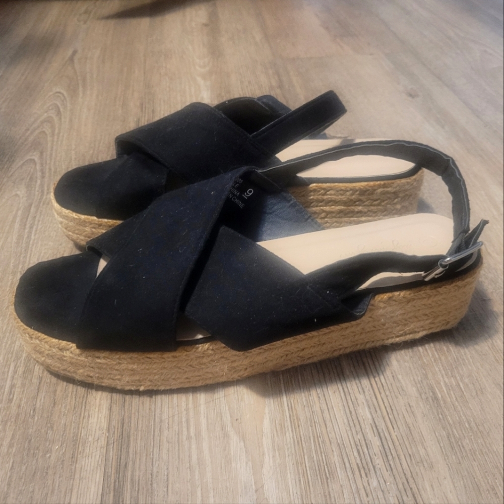 Black Espadrilles Sandals size 9